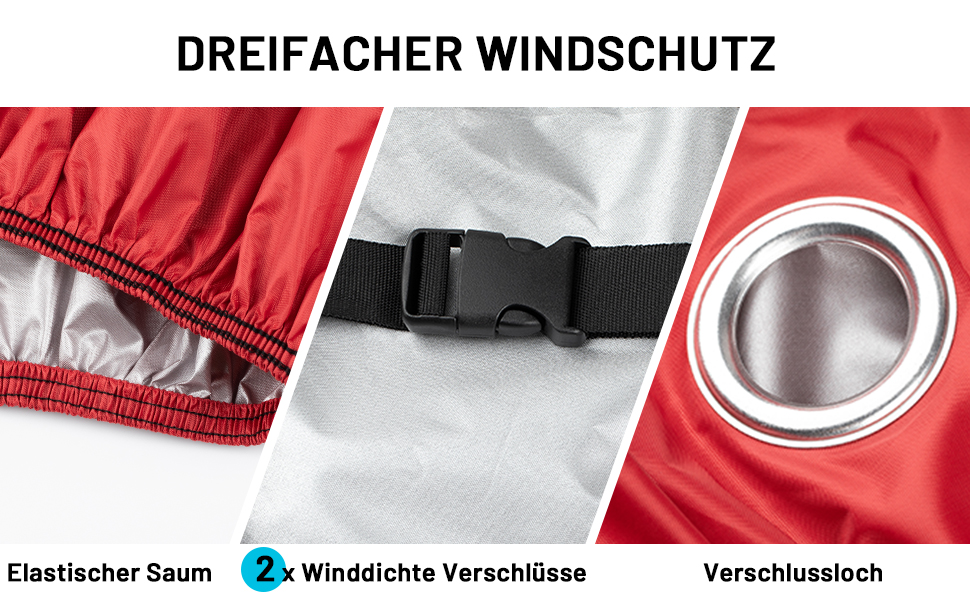 Водонепроникний чохол для мотоцикла Favoto XXL (265x105x125 см) - захист від вітру та дощу