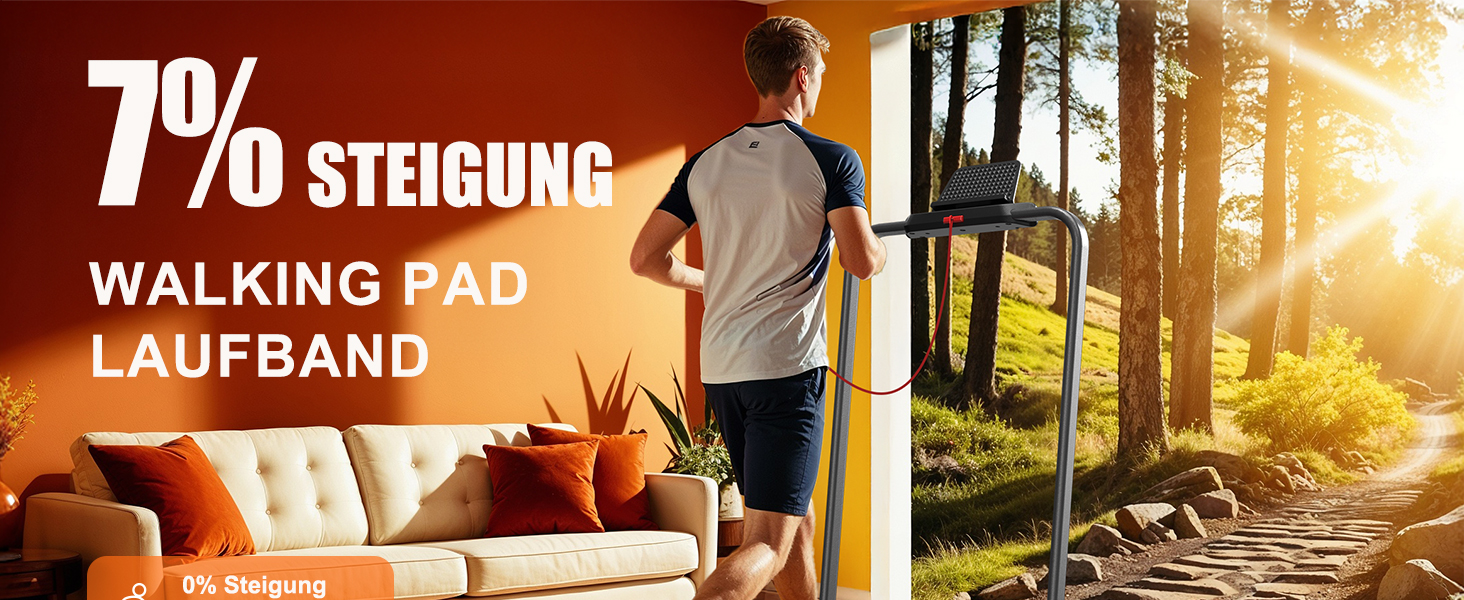 Бігова доріжка для дому Walking Pad, 2.25/2.5HP мотор, навантаження до 120 кг, швидкість 1-12 км/год, з нахилом, 7-шарове покриття, не потребує встановлення