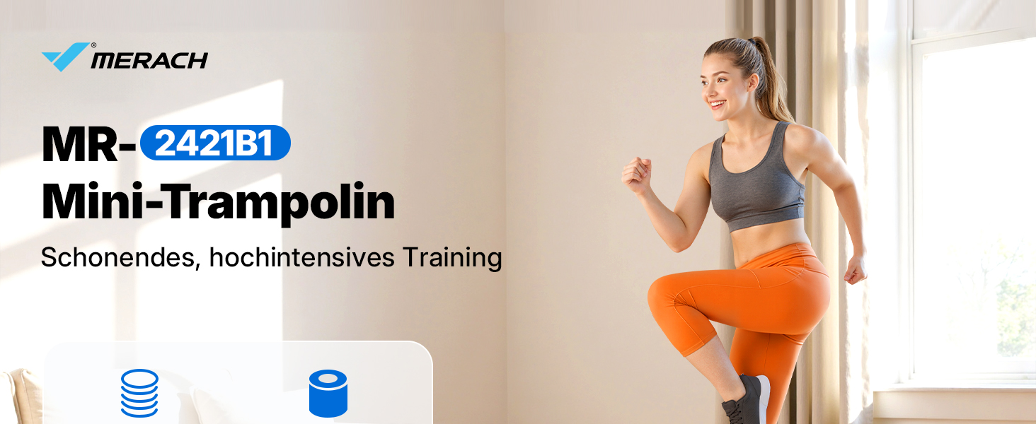 Міні-трамплін MERACH 102/122 см - фітнес-трамплін, до 150 кг, без ручки