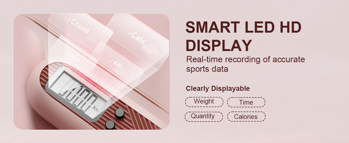 Стрибкове канат Flintronic з лічильником, регульований, з підшипниками та неслизькими ручками, інтелектуальний, з вагою, для тренувань, фітнесу, боксу, рожевий #5