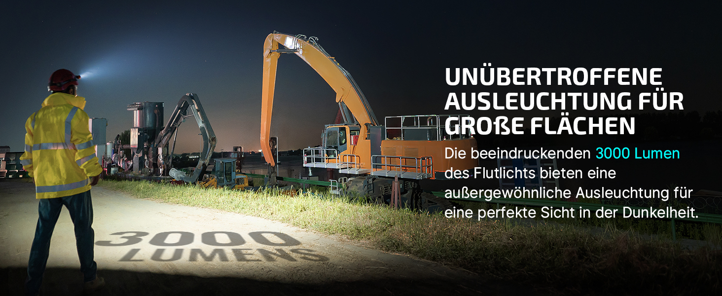 OLIGHT Perun 3 - LED налобний ліхтар, 3000 люмен, 7 режимів, сенсор, червоне світло, водонепроникний IP68, для кемпінгу, риболовлі, полювання (зелений)