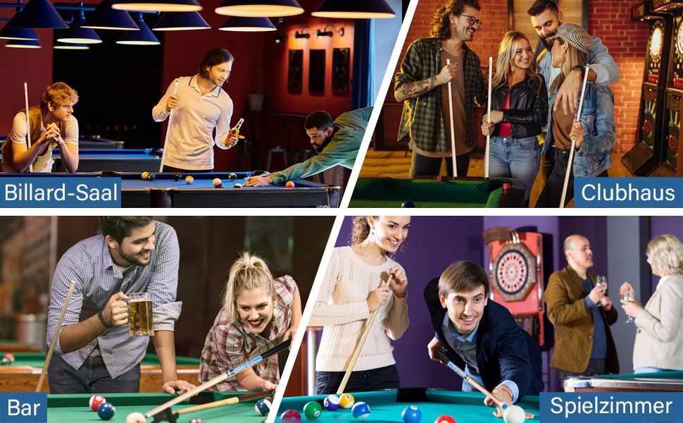 RAYNA GAMES: Більярдний кий для професійних гравців - якісний набір з канадського ахового дерева, з нержавіючою сталею, 58 дюймів, для дорослих