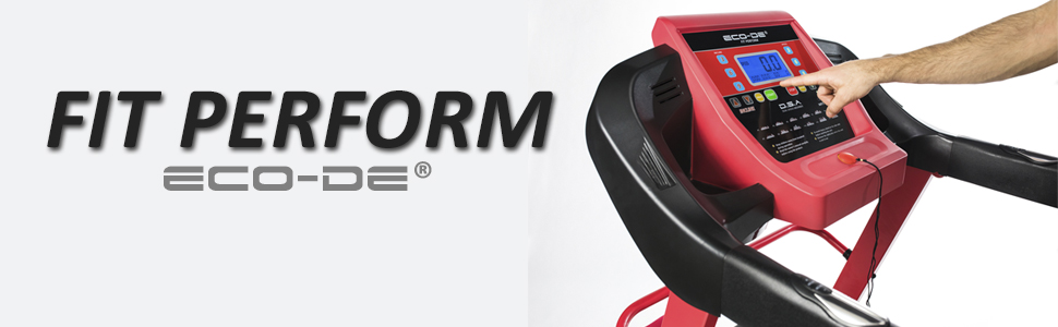 Біговий тренажер ECODE® складаний з DSA Double Shock Absorber, нахилом, Bluetooth та LCD-дисплеєм. 12 програм, опціональний масажер
