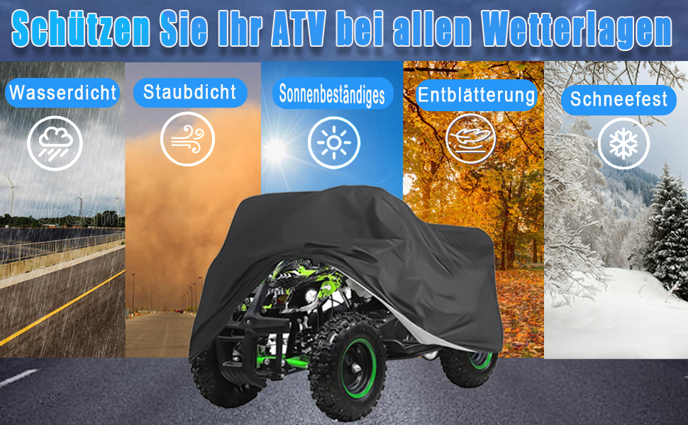 Водонепроникний захисний чохол для квадроцикла (ATV) — універсальний для Polaris, Yamaha, Suzuki, Honda, Kawasaki, картів