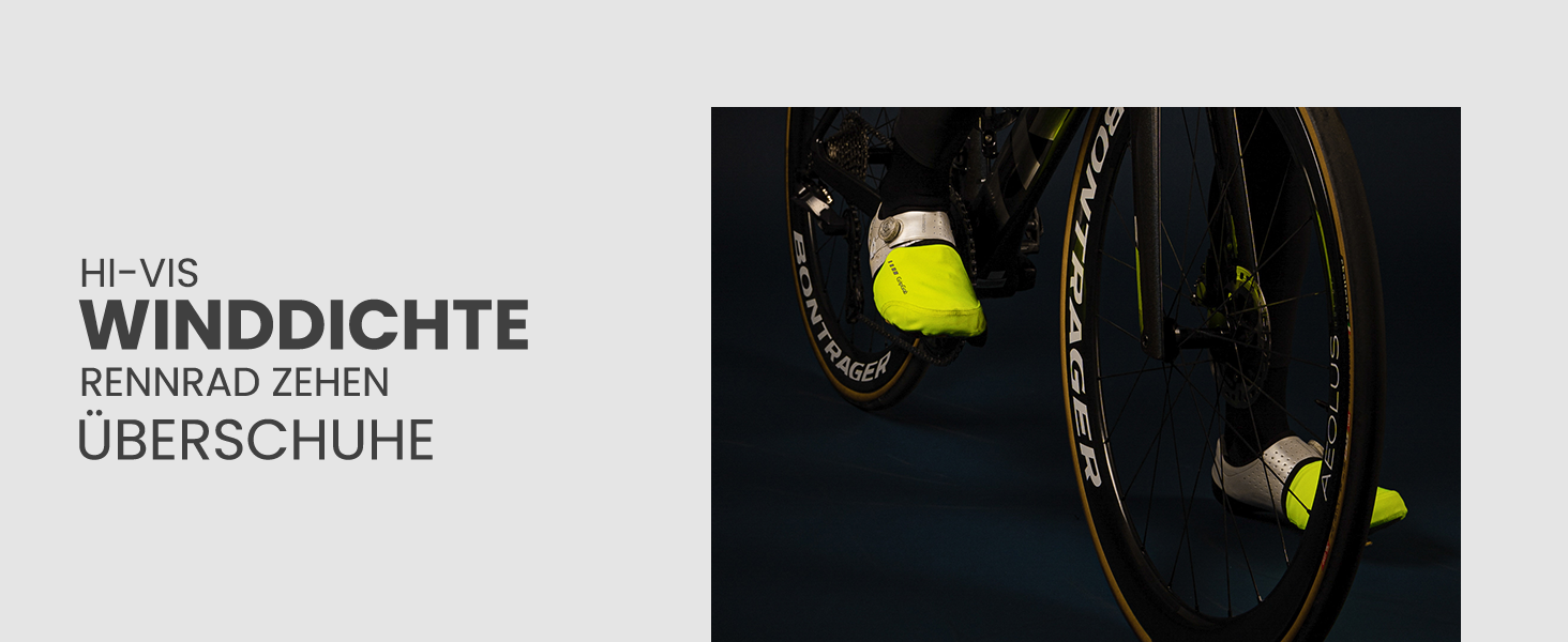 ГріпГраб Вітрозахисні Легкі Нагрівальники Пальців для Шосейного Велосипеда, Покриття Пальців, Жовті (XXL/XXXL (46-49))