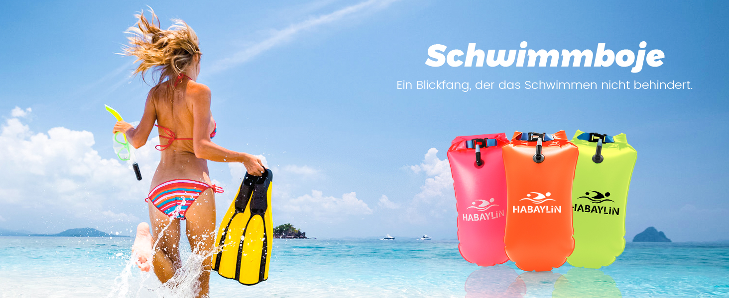 Надувна плавуча шийка 20L для дорослих та дітей - безпечний плавальний засіб для відкритих вод та триатлону (жовтий)