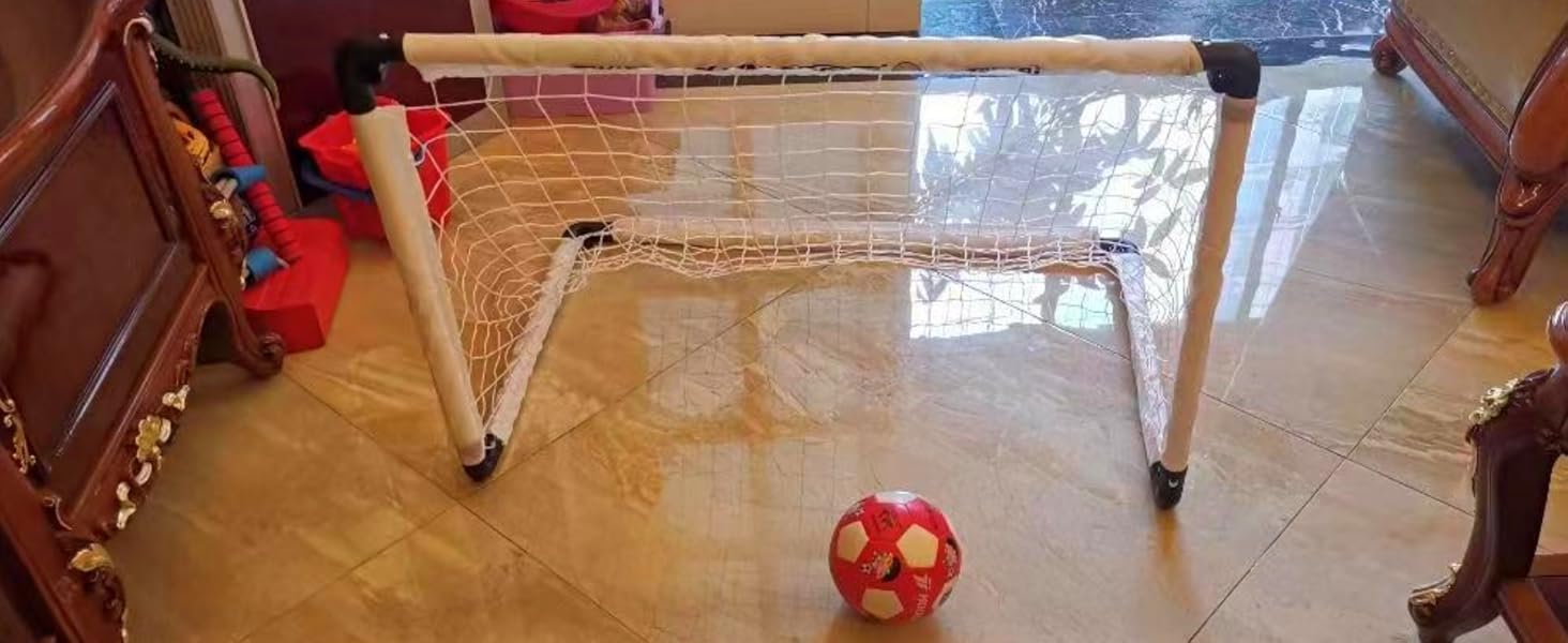 Дитячі складані ворота для футболу 60x45/90x60/115x80 см - ідеальний подарунок для гри в саду, в приміщенні або на вулиці. Білі ворота + м'яч для футболу