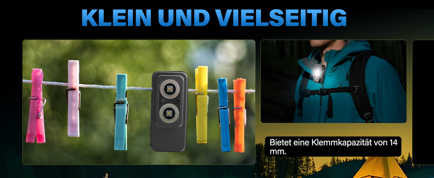 LED налобний ліхтар Sidark з акумулятором, 2 шт. - 8 режимів, сенсор, водонепроникність IPX7, магнітний, для кемпінгу та активного відпочинку