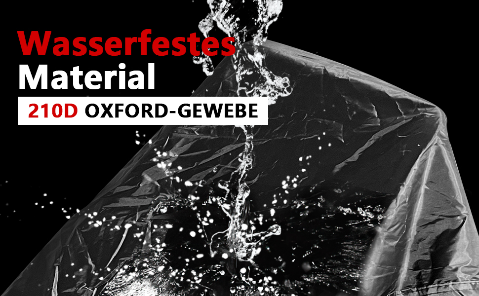 Водонепроникна захисна накидка для мотоцикла Motorrad, 210D, UV-захист, зимова, чорна, XXL (245x105x125 см)