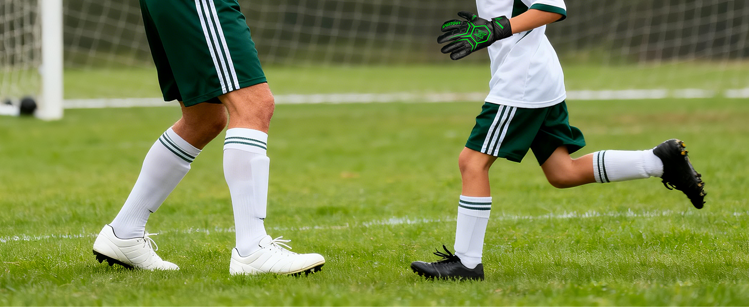 Воротарські рукавиці Sportout Fingersave дитячі та дорослі, футбольні рукавиці з захистом пальців, чорно-жовті, розмір 7