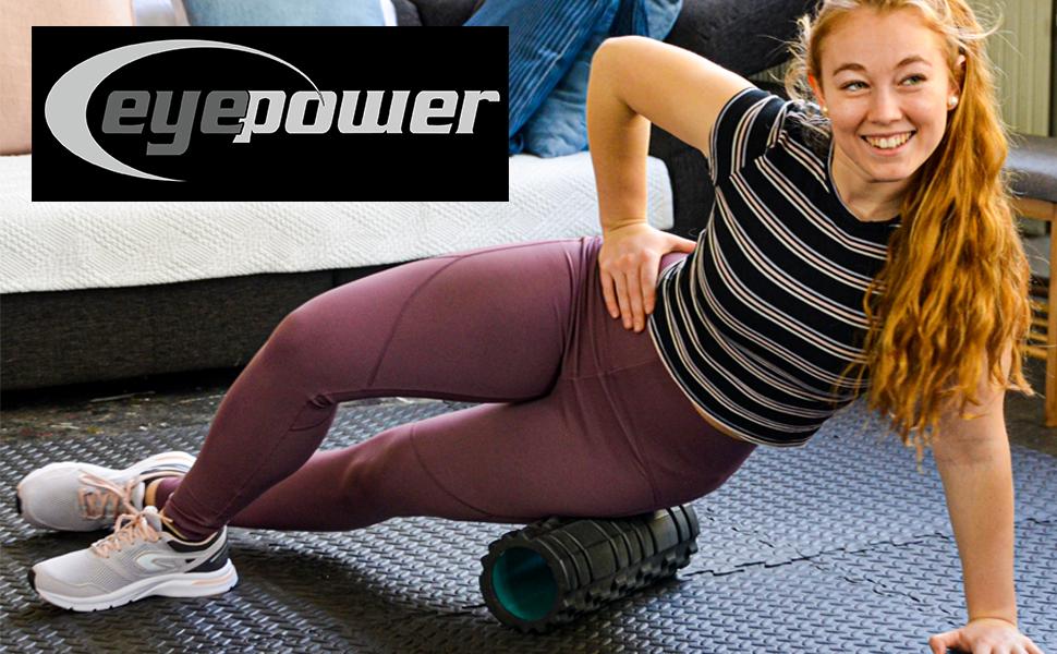 Професійний комплект фітнес-матів eyepower 4,8 м², товщина 2 см, 12 шт 63x63 см – захисний килимок для підлоги під тренажери, гантелі, бігову доріжку, велотренажер, орбітрек, гребний тренажер