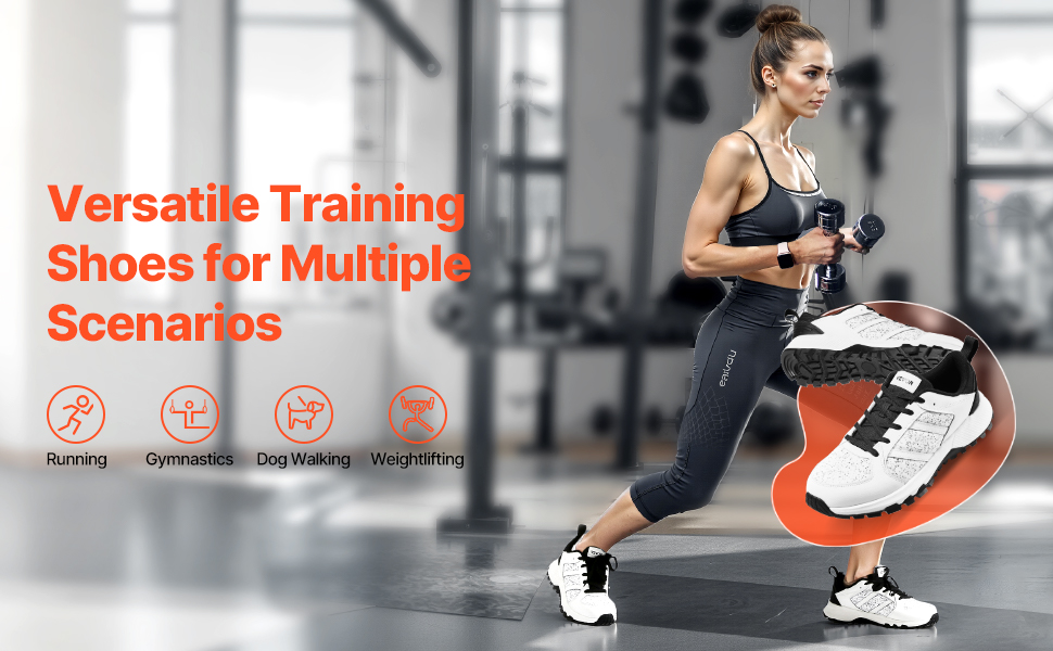 Чоловічі кросівки для тренувань VEVOR 43 EU (широкі), білі