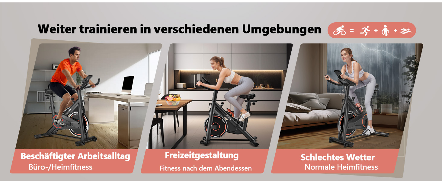 Велотренажер для дому з LCD-монітором, тихий ергометр spinning bike, фітнес-велосипед до 160 кг, для кардіотренувань