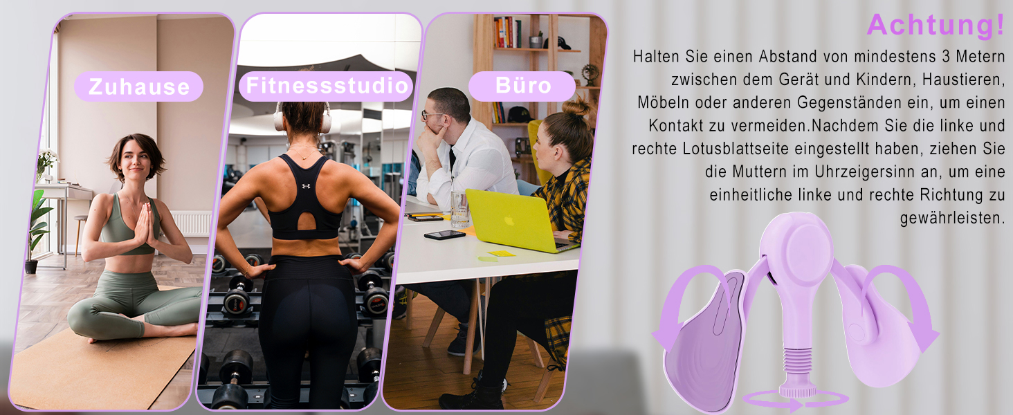 Тренування стегон та тазового дна: пристрій для дому, фіолетовий