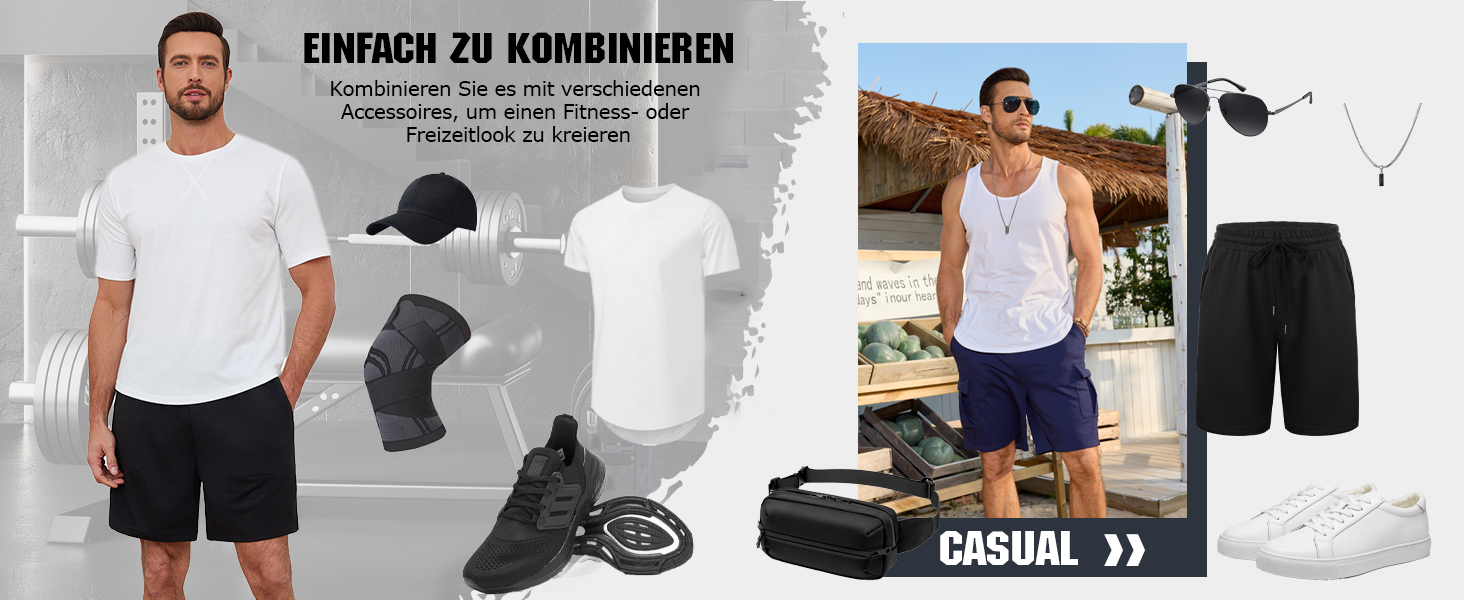 Чоловічі спортивні шорти Soer Activewear з кишенями та блискавкою, бавовняні шорти для бігу та відпочинку, темно-сині (L)