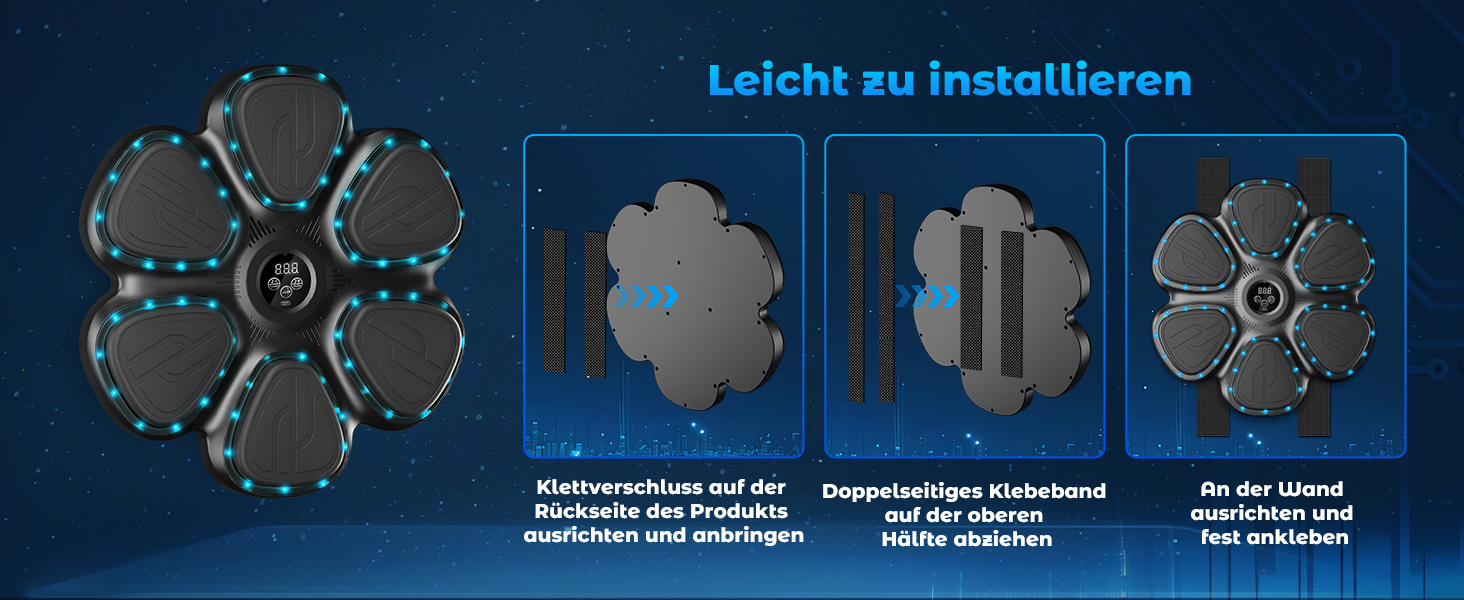 Музична боксерська машина Smart Music Boxing Machine - для дорослих та дітей, Bluetooth, 12 швидкостей, з підрахунком ударів