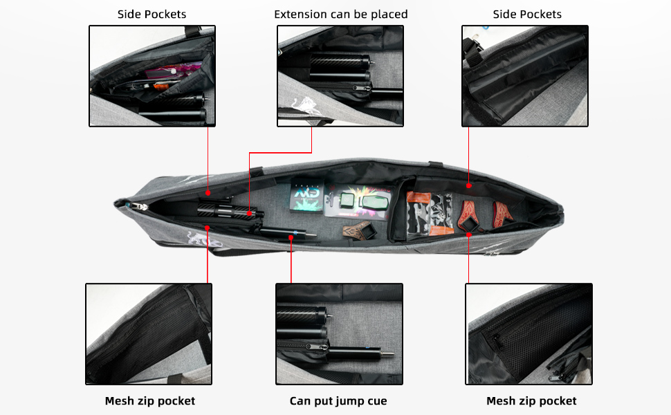 Чохол для більярдної кули (кия) KONLLEN 2x4 Oxford Cloth, чорний, для 2-4 київ