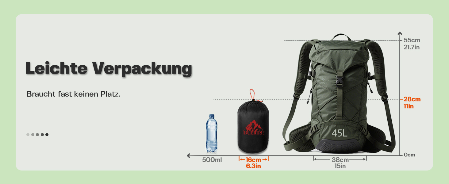 Спальний мішок BUERTS Daunen Summer, 620FP, компактний, для дорослих та підлітків, 16°C, для кемпінгу та хайкінгу