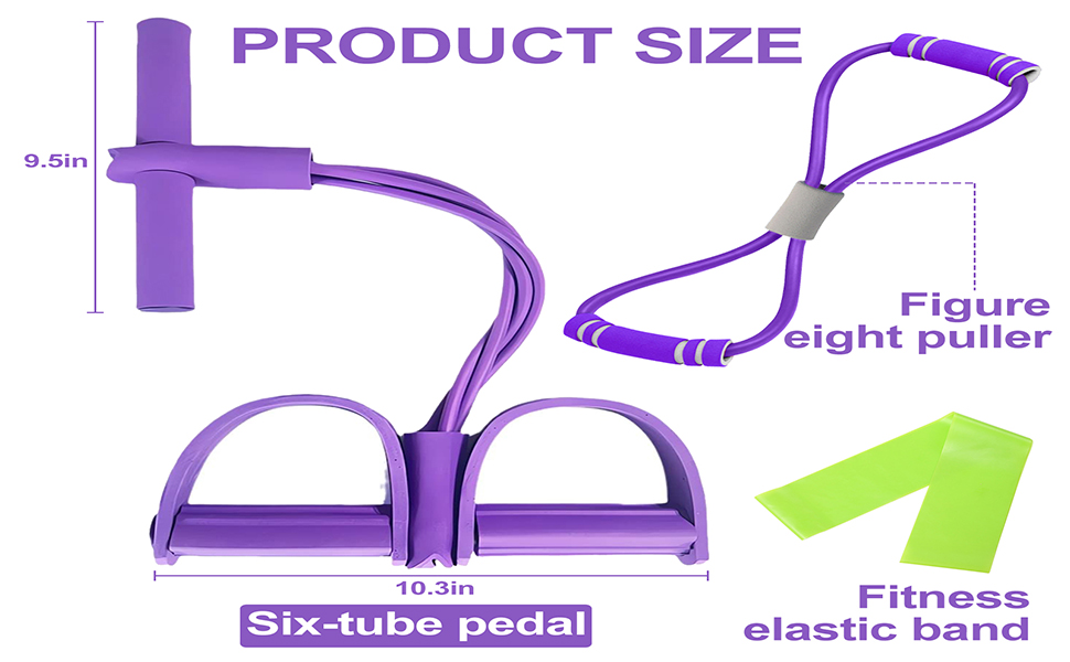 Гумові еластичні стрічки для фітнесу, 6 шт. (блакитні)