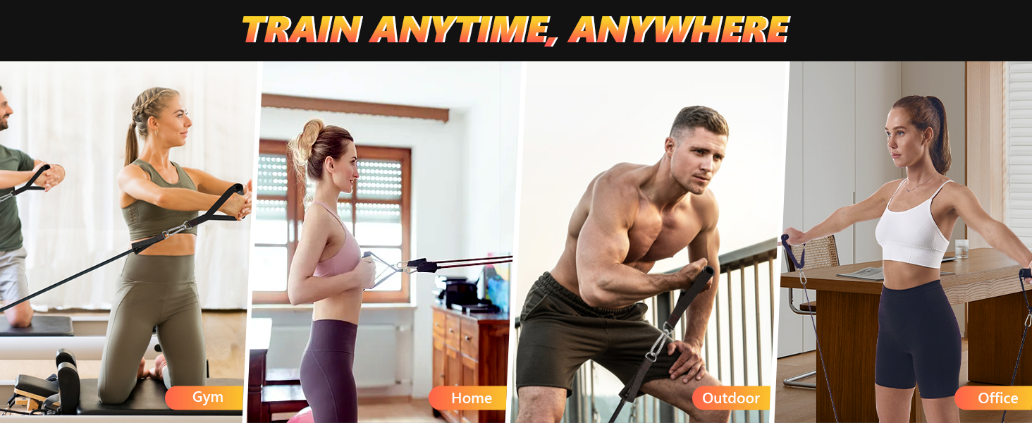 Набір еластичних стрічок Flintronic для фітнесу, силових тренувань та йоги (150 LBS, 12 шт.)