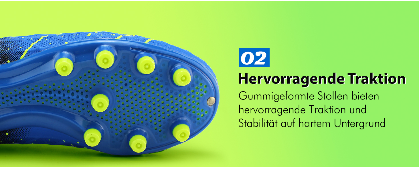 Дитячі футбольні бутси Hawkwell для твердого поля, чорно-зелені (30 EU, синьо-зелені)