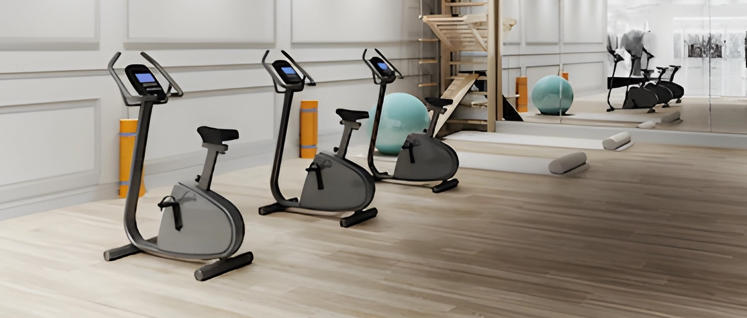 Захисний килимок під бігову доріжку та велотренажер, прогумований килим для фітнес-обладнання (120x60 см)