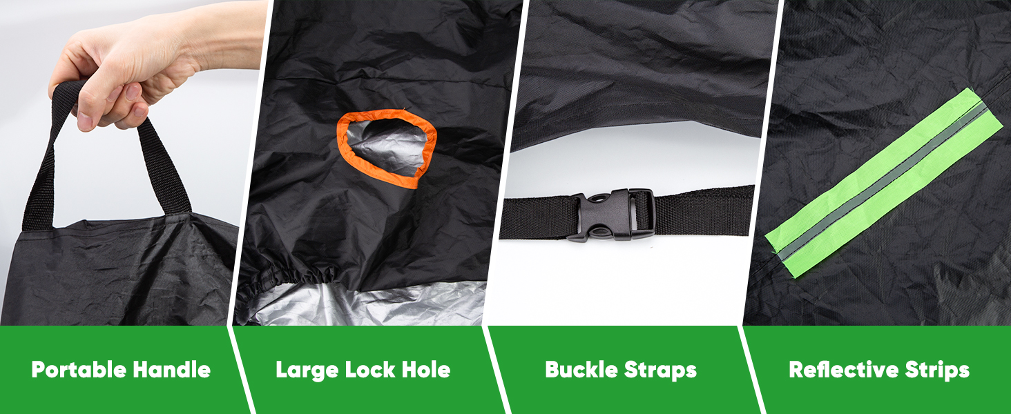 Захисний чохол для мотоцикла CICMOD, 210D, водонепроникний, для мопедів та ролерів (245x105x125cm) XXL