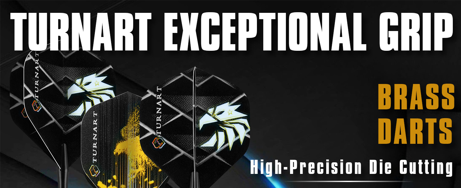 Дарти Turnart Metallspitze Set - Професійний набір дротиків 6 шт (22/24 г) з латунними корпусами та сталевими наконечниками