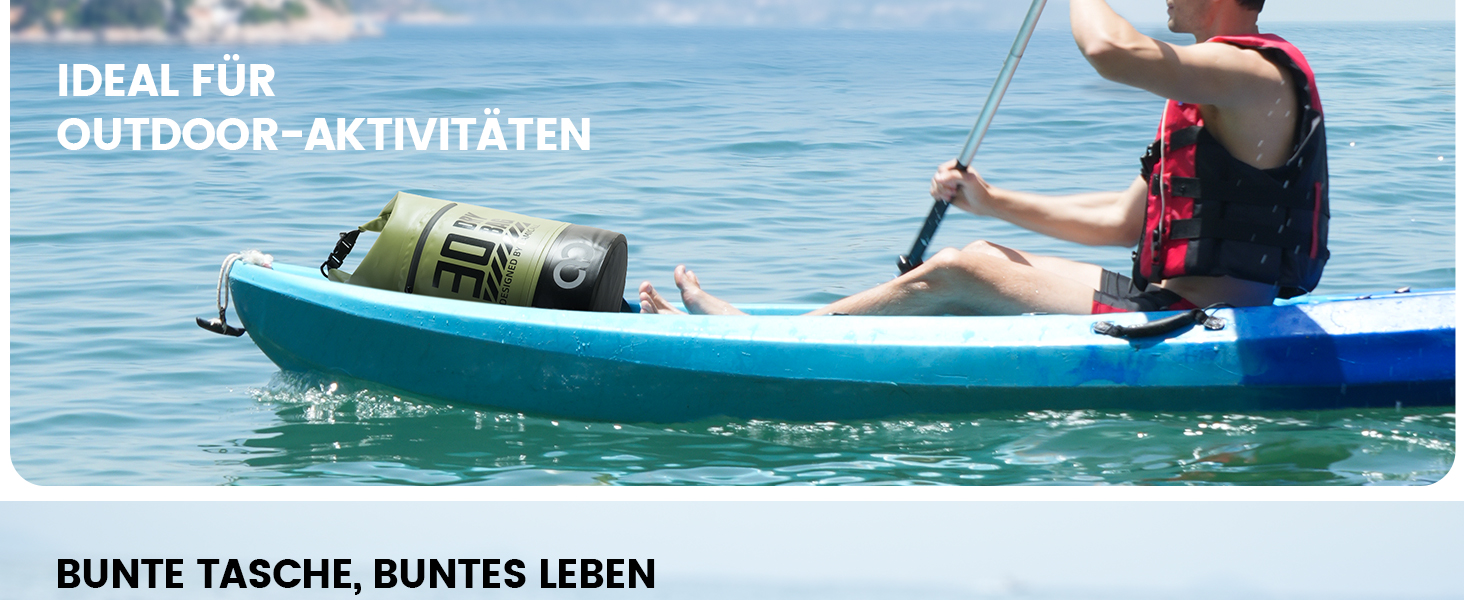 Водонепроникний рюкзак-сумка Dry Bag Lamicall 20L, зелений - міцний, з водонепроникним чохлом для телефону