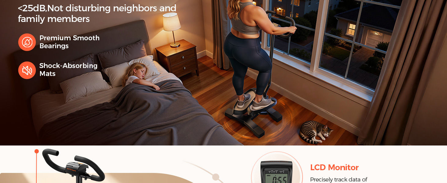 Сходи для тренувань Sportsroyals – степпер з тросами для тренування ніг, рук та сідниць, для дому та офісу