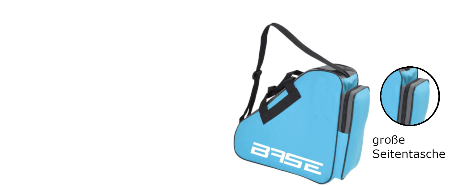 Сумка для ковзанів BASE Skatebag: містка, з ручками та регульованим ременем, зелено-блакитна