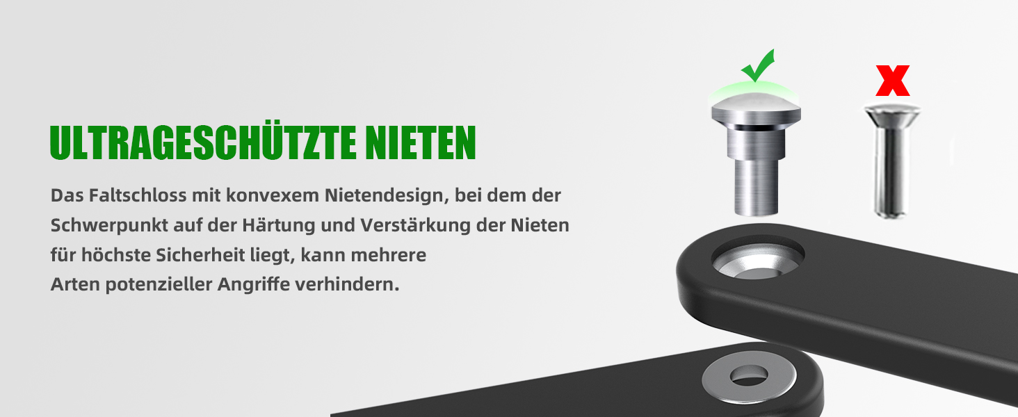 Фарбове замок RBRL Faltschloss з кріпленням для AirTag, 90 см. Висока безпека, числовий замок для електровелосипеда, MTB та шосе