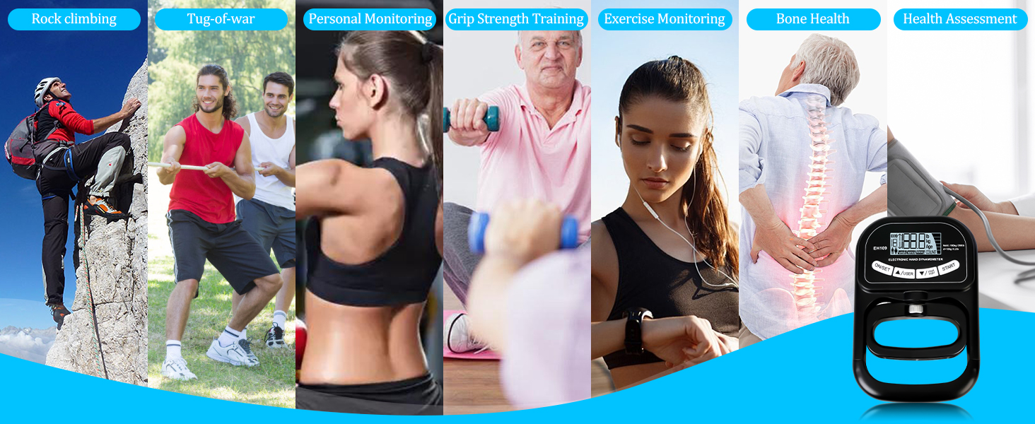 Динамометр ручний цифровий 180 кг з USB зарядкою та LCD-дисплеєм для спортсменів та домашніх тренувань