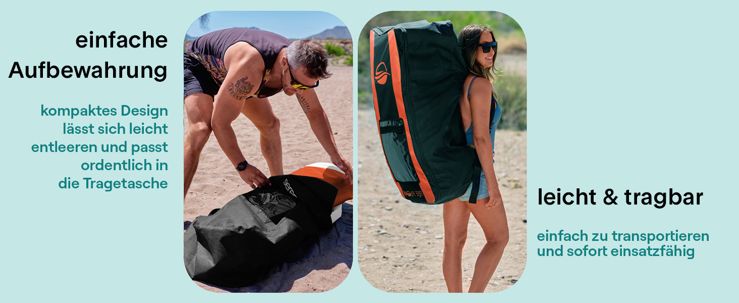 Надувний SUP СеренеЛайф для дорослих та дітей: комплект дошки, весла, насоса та сумки. Touring SUP, ручне управління, оранжевий, до 155 кг