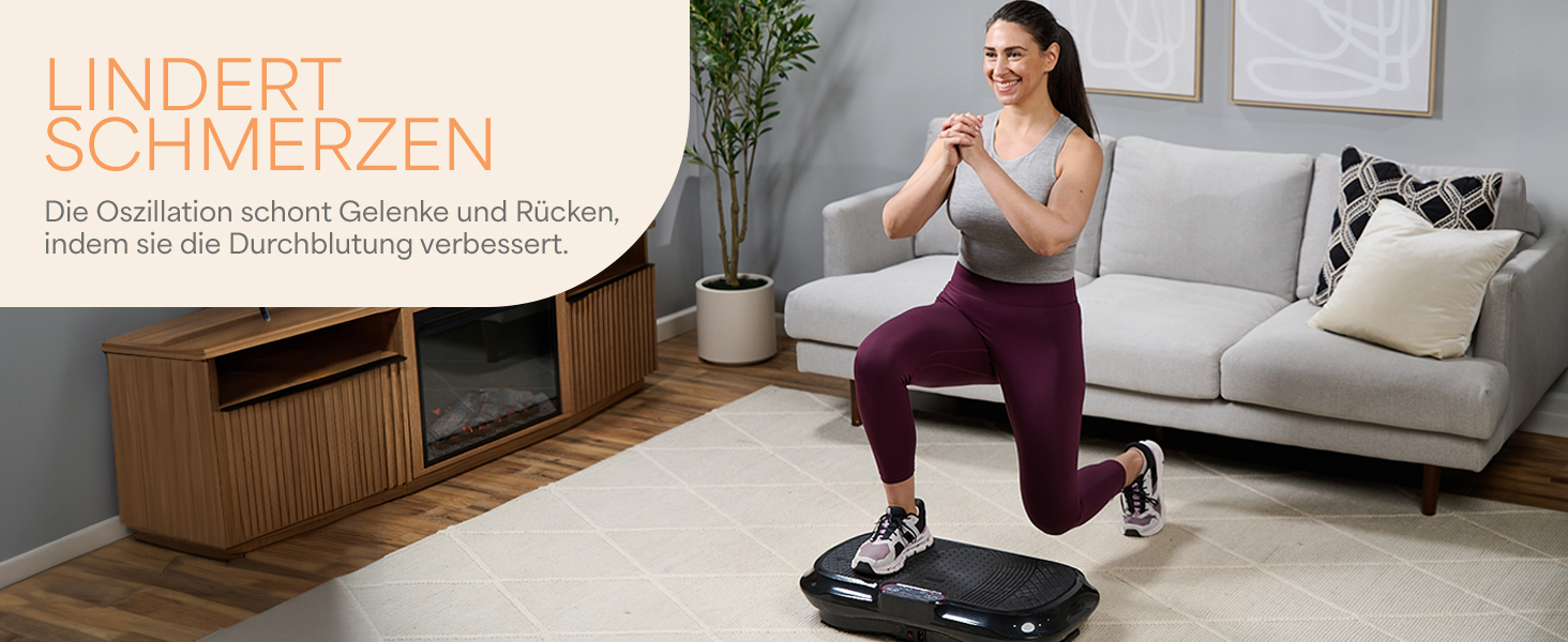 LifePro Вібраційна платформа для тренувань – комплексні тренування всього тіла, фітнес-платформа з еластичними стрічками, обладнання для домашніх тренувань для схуднення та підтяжки, колір: чорний