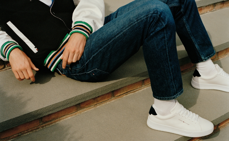 Кросівки Tommy Hilfiger чоловічі, сірі, легкі, Knit Runner, 44 EU