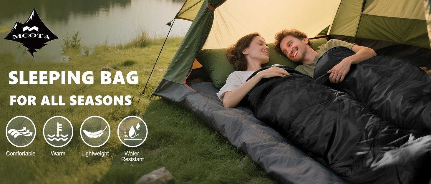 Спальний мішок Baumwoll-Flanell для дорослих, 100% бавовна, для кемпінгу, походів, подорожей з рюкзаком, легкий, 3-4 сезони, чорний/червоний