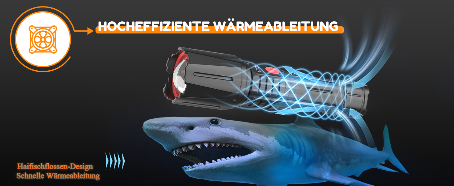 Ліхтар LED BEYSTE 1000000 Люмен, тактичний, водонепроникний, USB-C, для активного відпочинку та надзвичайних ситуацій, чорний