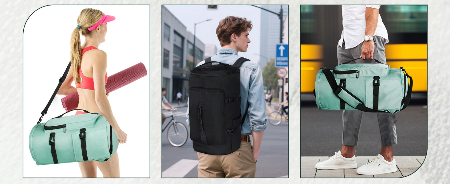 Спортивна сумка для чоловіків та жінок, 30L. Рюкзак з відділенням для взуття та мокрих речей. Ідеально для плавання, спорту, йоги, футболу (зелена, 30L)