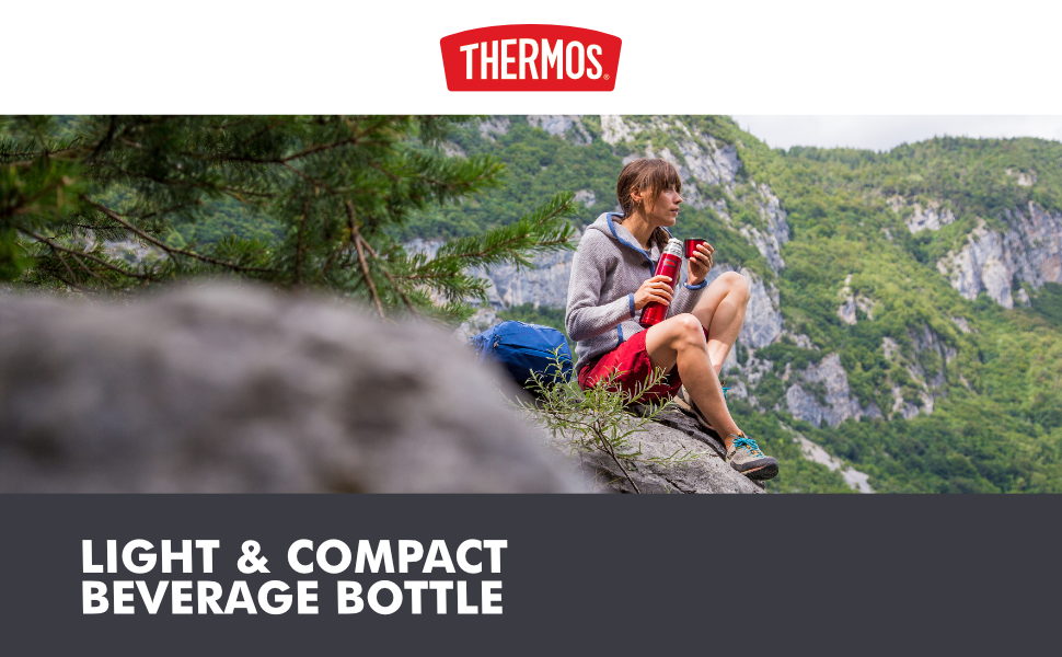 Термос Thermos Light & Compact з нержавіючої сталі, 1.0 л, для гарячих напоїв (до 24 год)