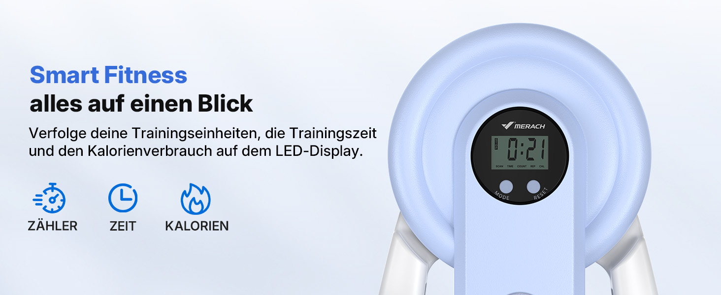 Тренування стегон MERACH Thigh Master – тренажер для ніг з регулюванням опору 400 N/600 N, 360° та тренажер для м'язів тазу для чоловіків та жінок. Фітнес-обладнання для дому, блакитний колір