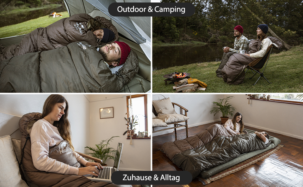 Спальний мішок Naturehike - 7°C, для походів та кемпінгу, U-колір