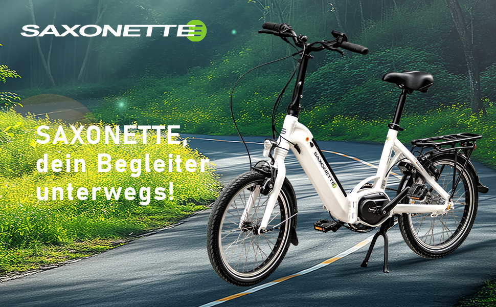 Велосипед складаний SAXONETTE 20 E-Bike, двигун, акум. 36 В, запас 80 км