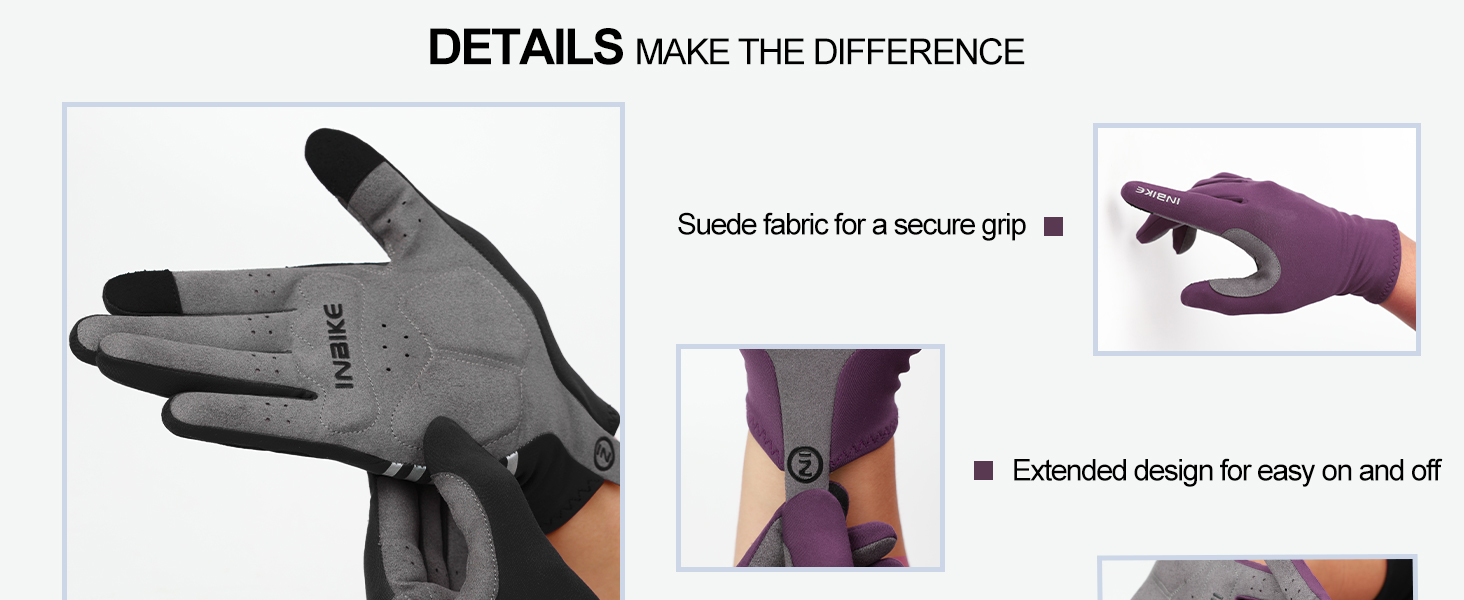 Велосипедні рукавички INBIKE зимові, чорні, для катання на велосипеді, лижах, бігу, з підкладкою для сенсорного екрану, теплі, вітронепроникні, антиковзаючі