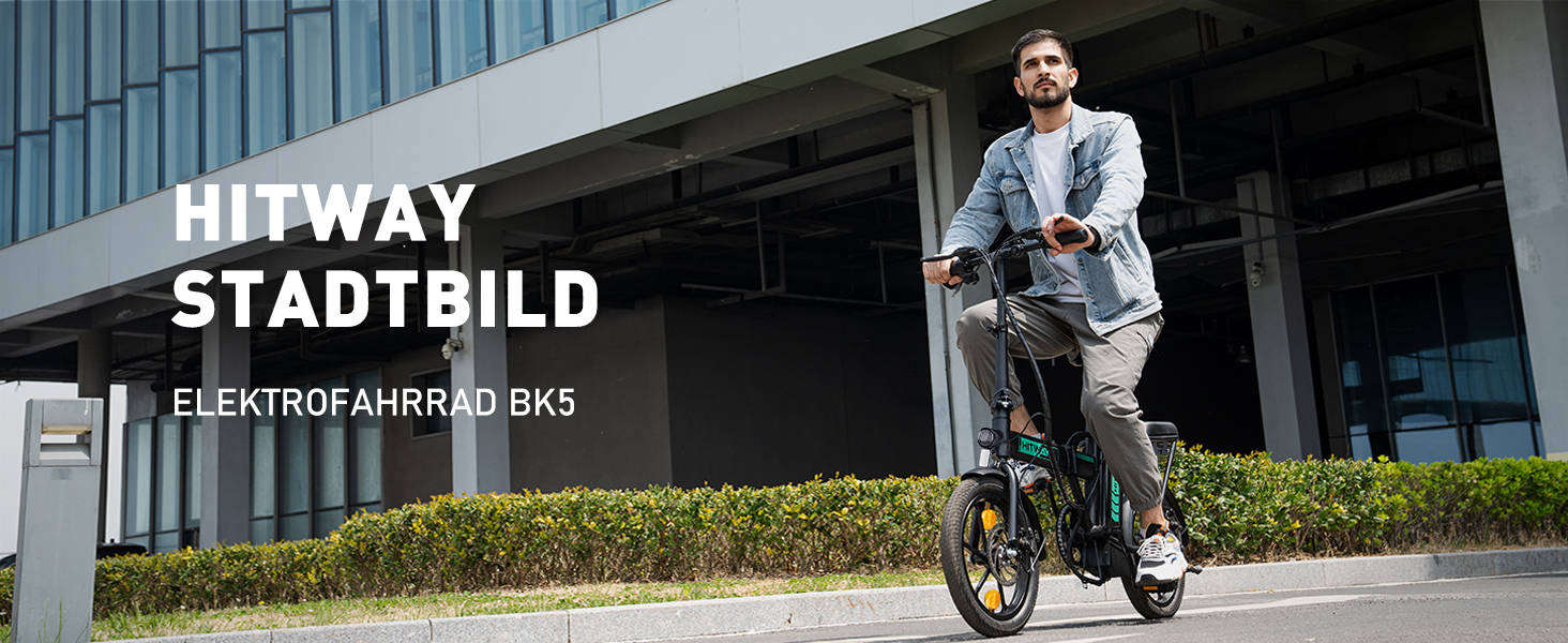 Електровелосипед складаний HITWAY E-Bike 250Вт 25км/год 35-70км 16" Black