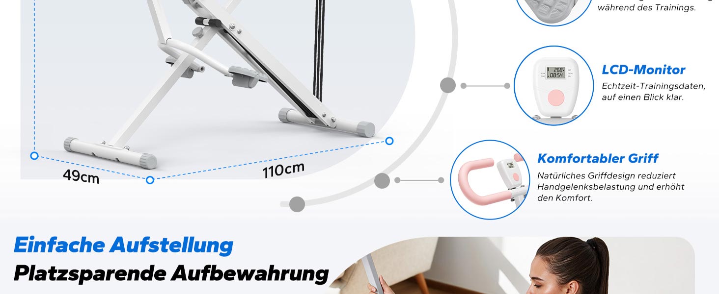 MERACH 2-в-1 тренажер для присідань та тяги, складаний, для тренування сідниць, ніг та корпусу, 10 хв збірки, максимальне навантаження 160 кг (білий, R07)