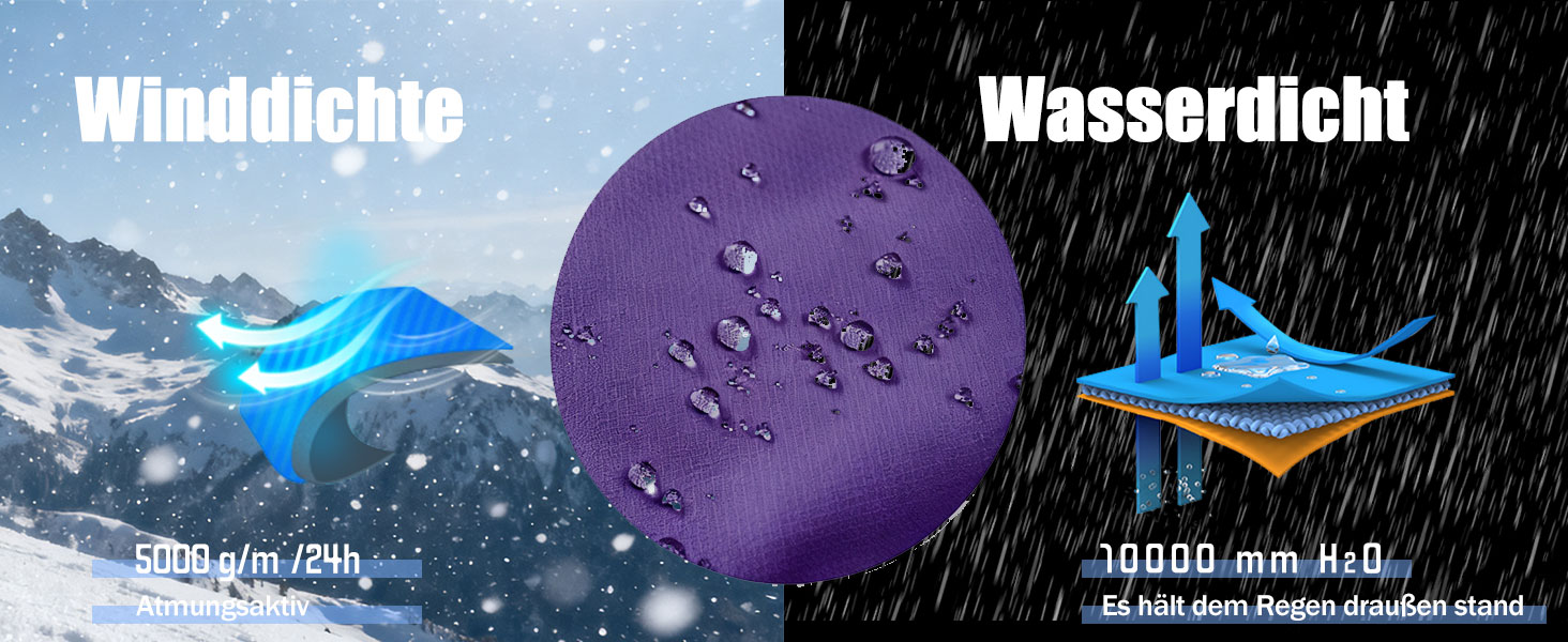 TACVASEN Зимова куртка для жінок, водонепроникна, з флісовою підкладкою, знімний капюшон, для сноуборду та катання на лижах, біла, розмір M