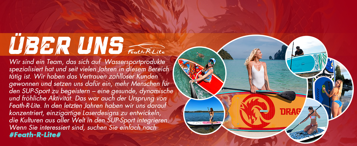 SUP дошка FEATH-R-LITE надувна з насосом, рюкзаком та лішем для дорослих