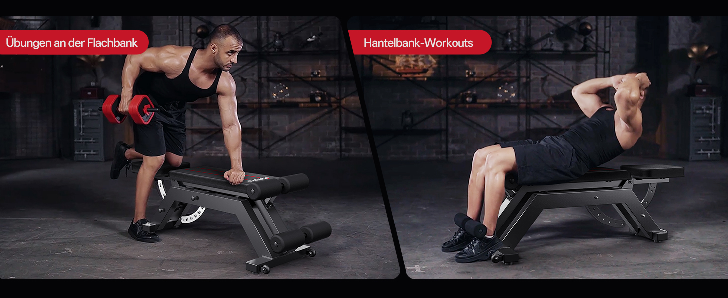 JOROTO MD70 Тренувальна лава з регулюванням, багатофункціональна лава для фітнесу, вантажопідйомність до 400 кг, 8 положень спинки та 5 положень сидіння, для комплексних тренувань