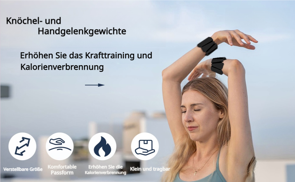 FENIXFIT обважнювачі на щиколотки та зап'ястя для жінок, набір 2 шт. для фітнесу, силових тренувань, бігу, йоги, пілатесу